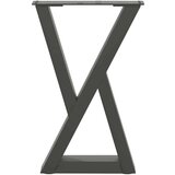  Noge za stolić 2 kom antracit 38x(42-43 3) cm čelik | shoptok.hr