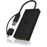 Icybox IB-SPL1029AC USB-C/A na dvojni HDMI razdelilnik (2k@60Hz/4k@30Hz) | Shoptok.si