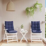 The Living Store Blazina za stol 2 kosa mornarsko modra oxford tkanina - Blazina Za Stol Z Nizkim Naslonjalom, (21446366) Cene