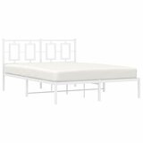  Metalni okvir za krevet s uzglavljem bijeli 140 x 200 cm | shoptok.hr
