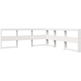  Knjižna postelja brez vzmetnice bela 200x200 cm trdna borovina | Shoptok.si
