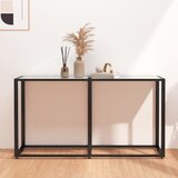 Maison Chic konzolna miza - miza ob steni beli marmor 140x35x75,5 cm kaljeno steklo, (21786263) | Shoptok.si