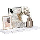  Polica na zidu Zidna montaža Bijeli mramor 90 x 23,5 x 3,8 cm | shoptok.hr