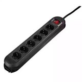 Hama 108889 Black, 6 utičnica, 3m, prekidač strujna utičnica | Eponuda.com
