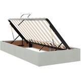  s od storage s uzglavljem Svjetlosiva 90 x 200 cm Baršun | shoptok.hr