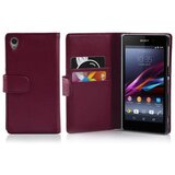 Cadorabo Ohišje, združljivo z Sony Xperia Z1 v pastelno vijolično - Zaščitni ovitek iz teksturiranega umetnega usnja in žep za kartice, (20563998) | Shoptok.si