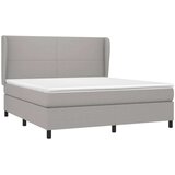 Box spring postelja z vzmetnico svetlo siva 180x200 cm blago, (20788882) | Shoptok.si