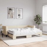  Izvlečna dnevna postelja z vzmetnico krem 80x200 cm b Cene