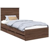  Krevetna konstrukcija Smeđi hrast 90 x 200 cm Inženjersko Drvo | shoptok.hr