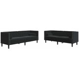  Kauč za dnevni boravak 2 pcs Crna 194 x 74,5 x 70,5 cm Baršun | shoptok.hr