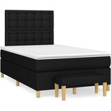  Krevet s oprugama i madracem crni 120 x 200cm od tkanine | shoptok.hr