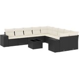 vidaXL 11-dijelni set vrtnih sofa od poliratana s jastucima crni | shoptok.hr