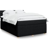 vidaXL Krevet s oprugama i madracem crni 140 x 190 cm od tkanine | shoptok.hr