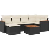  The Living Store Vrtna sedežna garnitura 7-delna z blazinami črn poli ratan - Vrtna Sedežna Garniture, (21452611) | Shoptok.si