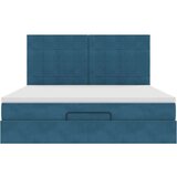  Otomanski posteljni okvir z vzmetnicami moder 160x200 cm žamet, (22054144) | Shoptok.si