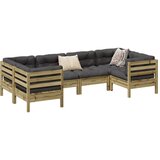  6-dijelni set vrtnih sofa od impregnirane borovine s jastucima Cene