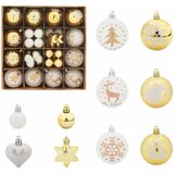  Set Božićnih Ukrasnih Kuglica 40 pcs Bijela i zlatna Plastika | shoptok.hr