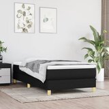 vidaXL Box spring postelja z vzmetnico črna 100x200 cm blago Cene