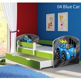  Otroška postelja ACMA z motivom, stranska zelena + predal 180x80 cm 04 Blue Car | Shoptok.si