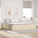  Krevet s madracem i skladištem Krema 200 x 200 cm Poliester | shoptok.hr