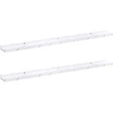  Stenska polica 2 pcs Beli marmor 100 x 9 x 3 cm Konstruiran les, (5000200845) | Shoptok.si