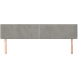  Uzglavlje s ušima svjetlosivo 203x16x78/88 cm baršunasto | shoptok.hr