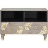 TV ormar s ladicama Siva 70 x 33 x 46 cm Čvrsto drvo manga | shoptok.hr