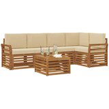  Set vanjskih sofa 6 kom. Prirodna i bež Poliester | shoptok.hr