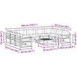  Set vanjskih sofa 10 kom. Bijela i bež | shoptok.hr