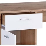 Mömax pisalna miza simon, bela, barva hrasta | Shoptok.si