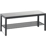 C+P Garderobna klop BASIC PLUS, sedežna površina iz HPL, z rešetko za čevlje, dolžina 1000 mm, srebrno sive barve | Shoptok.si
