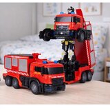 Lean Toys Gasilski robotski avto 2 v 1 z daljinskim upravljanjem, RC lučmi, zvoki, vodo Cene
