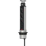 3-stranski napajalni trak USB Power Charger z električnim polnilom z dvosmernim polnilnikom USB Razdelilna letev v obliki stolpa 3-delna črna/siva, va, (20828955)