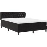  Tapač kreveta s madracem Crna 160x200 cm Baršun | shoptok.hr