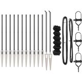 vidaXL Verižna Ograja s 13 klinastimi objemkami 0.4x25 m Galvanizirana Jekla | Shoptok.si