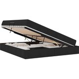  s madracem i skladištem Crna 180 x 200 cm Poliester | shoptok.hr