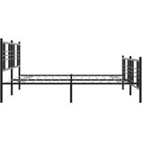  Metalni okvir kreveta uzglavlje i podnožje crni 183x213 cm | shoptok.hr