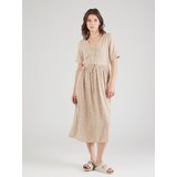 Pieces Obleka 'TALA' temno bež / bela | Shoptok.si