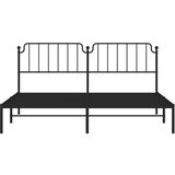 Metalni okvir za krevet s uzglavljem crni 193x203 cm | shoptok.hr