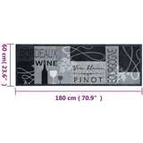 vidaXL Kuhinjski tepih perivi s uzorkom boce vina 60x180 cm baršunasti | shoptok.hr