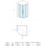 Copen tuš kabina concept absolut black R90x200cm dark staklo 6mm sa pivot vratima (C-02-B6290) | Eponuda.com