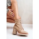 Boto Insulated ankle boots with heels with gold details beige Ivarisse | Eponuda.ba