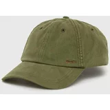 Superdry Pamučna kapa sa šiltom boja: zelena, glatka