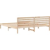  Krevetna konstrukcija Smeđa 200 x 210 cm Čvrsto borovo drvo | shoptok.hr