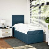 Box spring krevet s madracem plavi 100x200 cm baršunasti | shoptok.hr