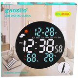 LEAN 31096 digitalni LED zidni sat 25,5 cm – temperatura, vlaga, datum, alarm i daljinski upravljač | shoptok.hr