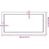 Kupaonska radna ploča 80x40x(2-6) cm netretirano masivno drvo | shoptok.hr