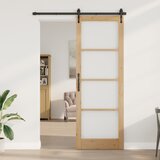 vidaXL Notranja vrata s steklom "ORKDAL" 83x232x4 cm Trdna borovina | Shoptok.si