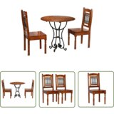 The Living Store bistro garnitura 3-delna trden akacijev les - komplet jedilne mize, (21738065) | Shoptok.si