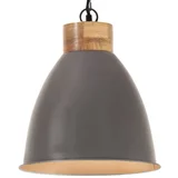 Industrijska viseća svjetiljka siva 35 cm E27 od željeza i drva
